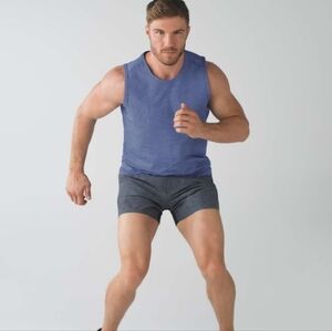 LULULEMON Training Sleeveless Tank Top Heathered Harbor Blue